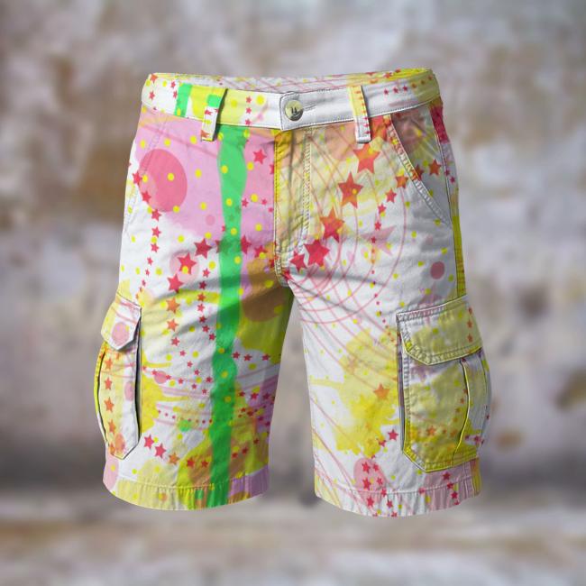 Preview: Cargohose mit Paul - Hose, lang oder kurz, bunt, 100% Polyester, Grösse S-5XL, fester Stoff, Normale Passform, Mischling, Mix, Bullterrier, Bulli